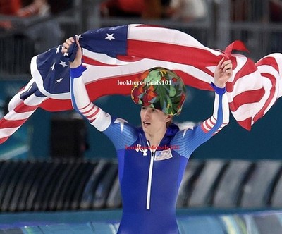Jordan Stoltz Photo 4x6 Olympics 2026 500m Speed Skating Gold Medal Milan