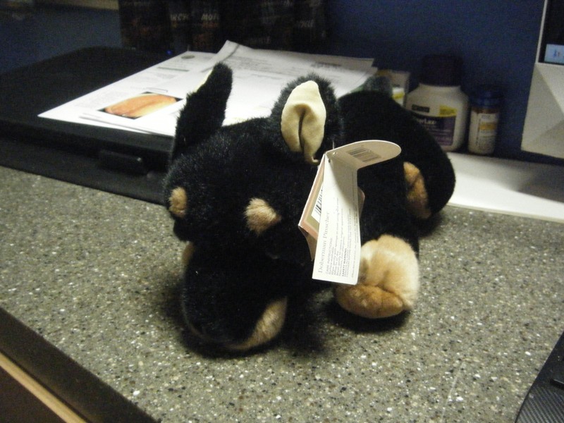 Russ Berrie Puppy Parade Plush Floppy Dog Doberman Pinscher Luv Pet Stuffed  Toy
