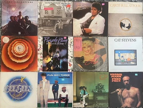 Lot 12 VG LPs Prince Michael Jackson Gram Parsons Dolly Parton Stevie Wonder