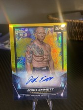 2024 Topps Finest Ufc - Autographs Josh Emmett #Fa-Jet Gold Refractor /50 (AU)