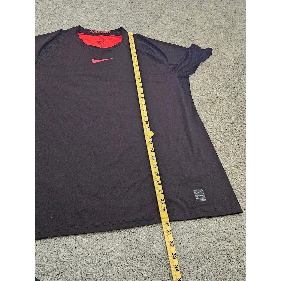 Nike T-Shirt Men XL Brown Red Pro Dri-FIT Fitted Training Athletic Activewear - Image 4 of 4
