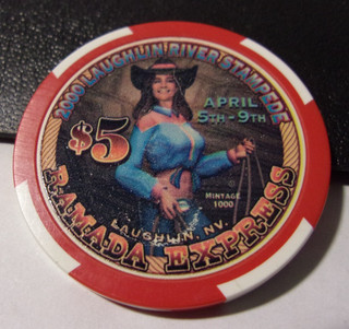 RAMADA EXPRESS HOTEL CASINO $5 (LTD 1000) hotel gaming poker chip Laughlin NV