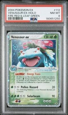 2004 POKEMON EX FIRE RED & LEAF GREEN #112 VENUSAUR EX-HOLO PSA 8