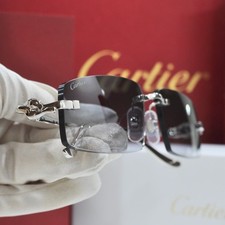 Lunettes Cartier CTO505S sans monture décor panthère monture argentée nouvell...
