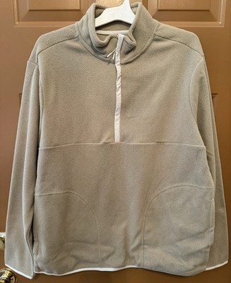 Goodfellow & Co Men s Fleece Tan Long Sleeve Half-Zip Sweatshirt Size Large NWT