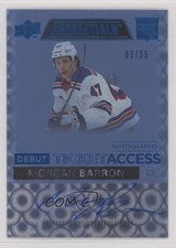 2021-22 Credentials Debut Ticket Access Autos Blue 3/35 Morgan Barron Auto 12ee