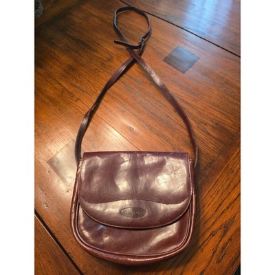 OROTON Vintage Rich Brown Leather Crossbody Shoulder Bag Australian Designer