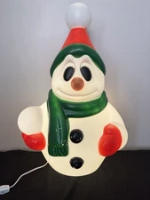 Vintage General Foam 22" Jr, Snowman Blow Mold Carrot Nose Yard Decor Christmas