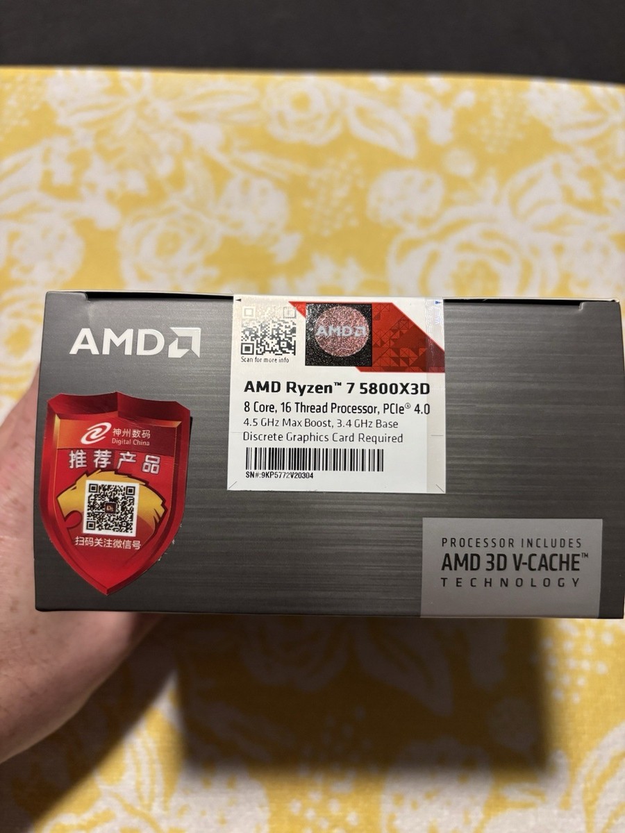 AMD Ryzen 7 5800X3D 8-core, 16-Thread Desktop Processor for sale