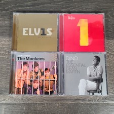 Lot of 4 Classic Hits CDs Beatles 1 Elvis 30 #1 Hits Dean Martin Monkees