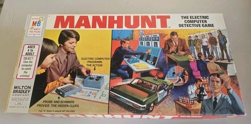 Milton Bradley 1972 Vintage Manhunt - Computer Detective Game  Working Complete