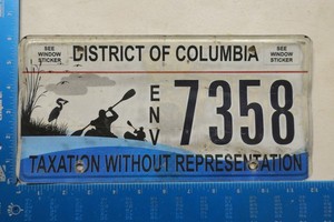DIstrict of Columbia Washington DC License Plate Tag Graphic Environmental #7358