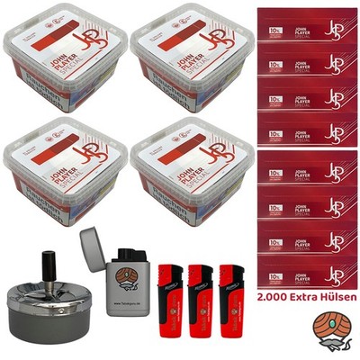 JPS John Player Special Volumentabak Mega Box 4x 130g, Extra Hülsen, Ascher +++