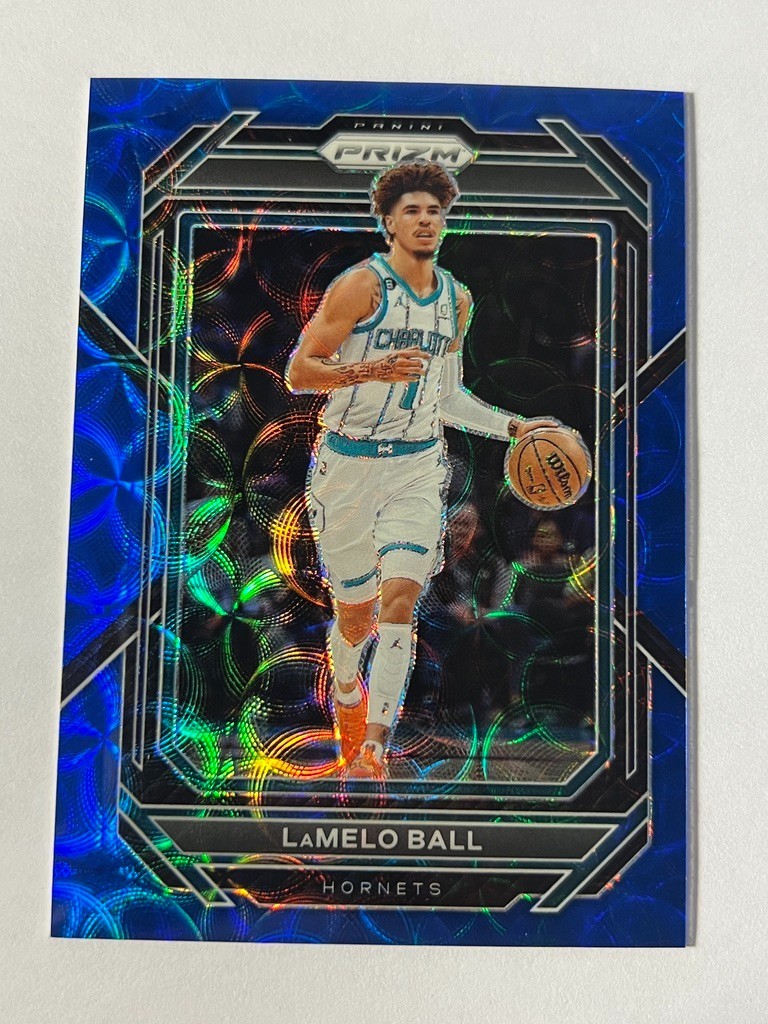 2022-23 Panini Prizm #150 LaMelo Ball Blue Choice Prizm /49