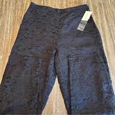 NWT Women's Due Per Due only at Bloomingdale's Floral Lace Pantsuit Black, 10P