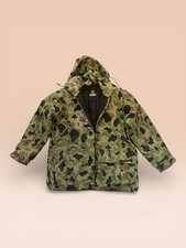 Vintage Stearns Duck Hunter Flotation Parka Made In USA Size XL Green Camouflage