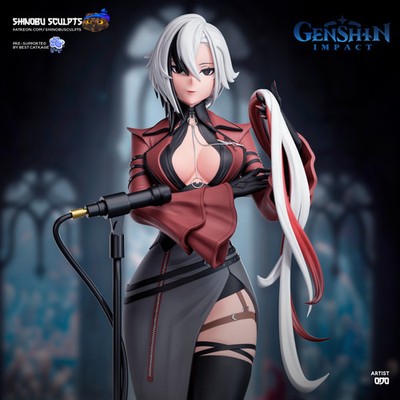Harlequin Ver. B Genshin Impact 1/8 1/6 Resin Figure 3D Print Unpainted Fan Art