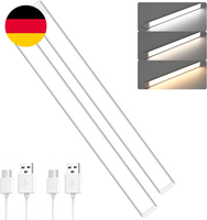 2Erset 60CM LED Dimmbare Unterbauleuchte KüChe Lampe 4400Mah | Aufladbar Schrank