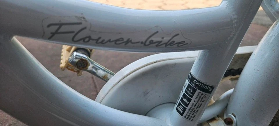 Mädchen Fahrrad Weiß Flowerbike Gebraucht mit Mängeln - Bild 4 von 4