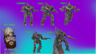 STG-3G Stinger Alternate Mech Model For Battletech 6mm-10mm-15mm