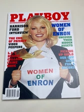 Playboy Magazine August 2002 Women of Enron Harrison Ford Interview