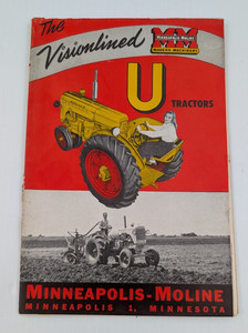 Minneapolis Moline MM The Visionlined  U Tractor Brochure Booklet