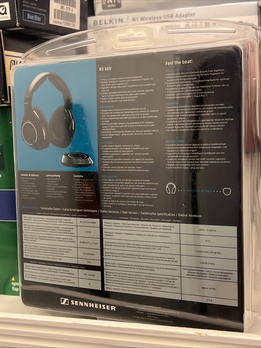 Sennheiser HDR 160 Headband Wireless Headphones Black for sale