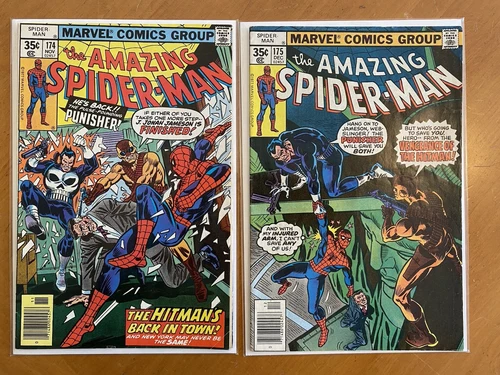 Amazing Spiderman lot of 2 (174,175). Both VF condition.  Punisher appearance