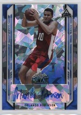 2021-22 Leaf Metal Blue Crystals 3/25 Orlando Robinson #BA-OR1 Auto 05ja