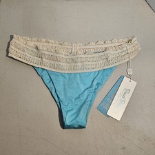 Beach Bunny Swimwear Aqua Crochet Lace Waist ...