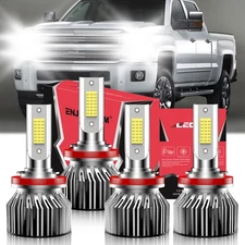 LED Headlight Kit Bulbs High Lo Beam For Chevrolet Silverado 2500 HD 2024-2024