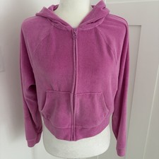 Victoria s Secret French Terry Cropped Full Zip Hoodie Pink XS Sweatshirt 17