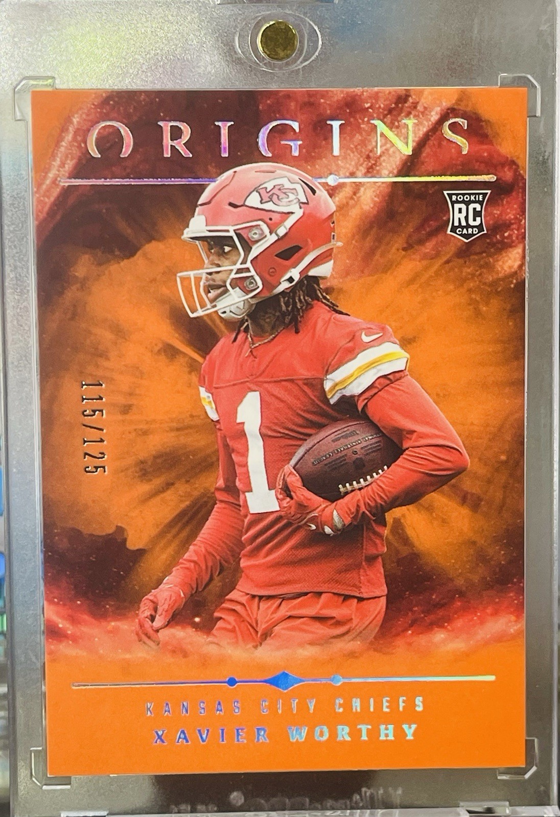 💥2024 Panini Origins (RC) Xavier Worthy #150 Orange /125 - KC Chiefs