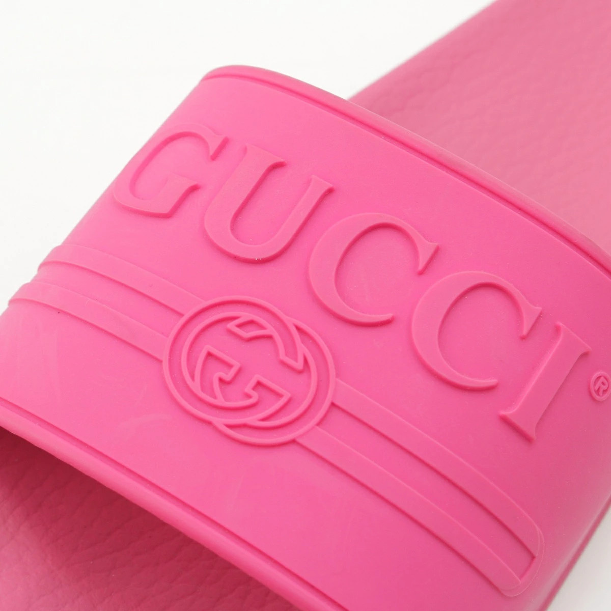 GUCCI Rubber Logo Sandals Pink thumbnail 7