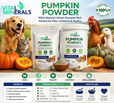 Pumpkin Powder for Dogs Cats Poultry | Natural Digestive Supplement | 450g - 5kg