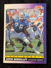 1991 Score Rookie Card Kevin Donnalley Offensive Tackle #607 NFL Football