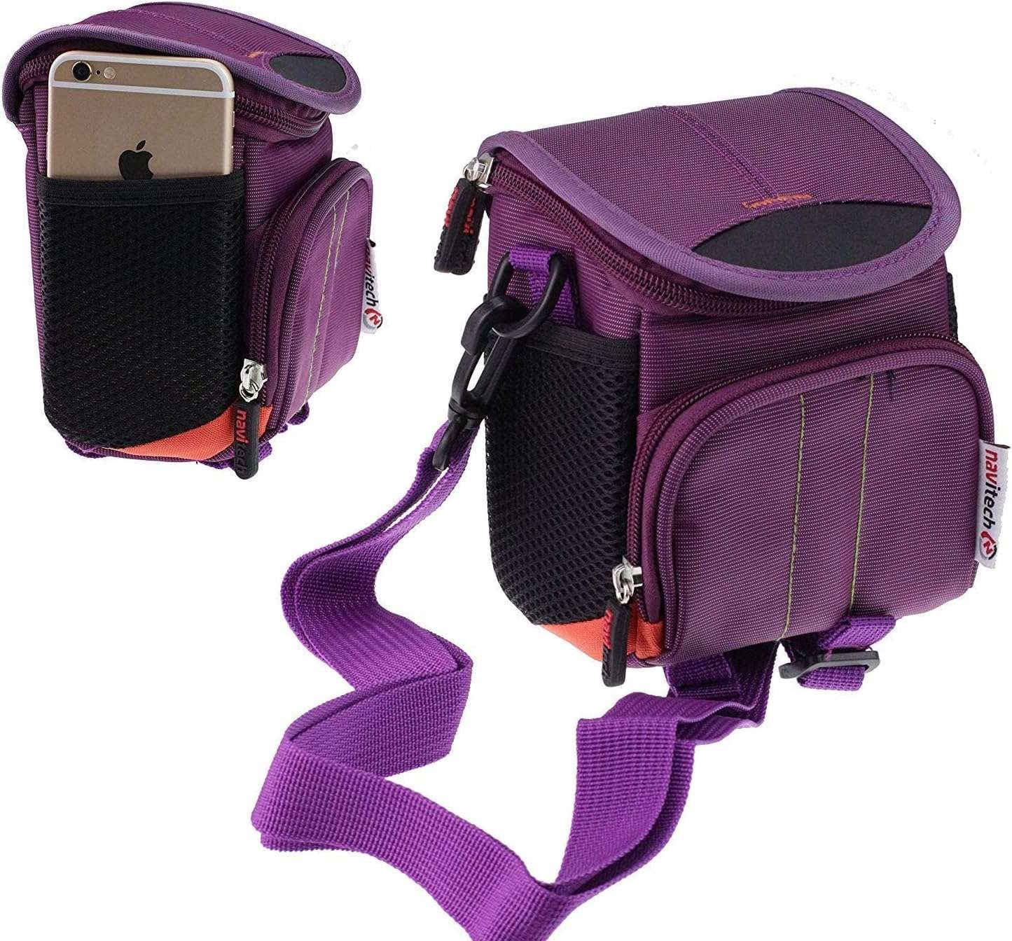 Navitech Purple Case For Funmo 10X22 Mini Compact Outdoor Folding Binoculars