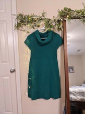 R&K Originals Green Cowl Neck Sweater Dress Size MP