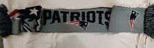 New England Patriots Reversible Gray Navy Winter Acrylic Scarf 65"x7" NWOT