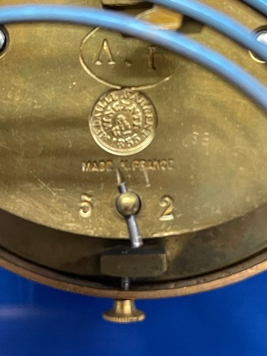 Antico orologio francese Champleve e marmo onice verde cristallo regolatore cappotto - Foto 10 di 10