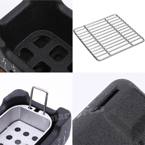 Japanese Hibachi BBQ Table Grill Yakitori Korean Barbecue Charcoal Stove Kit - Picture 5 of 10