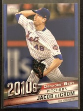 2020 Topps Series 2 Baseball Jacob DeGrom Blue Decades' Best Insert Card #DB-98