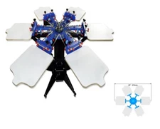 INTBUYING® 6 Color Silk Screen Printing Machine Press Equipment T-Shirt 1-006255