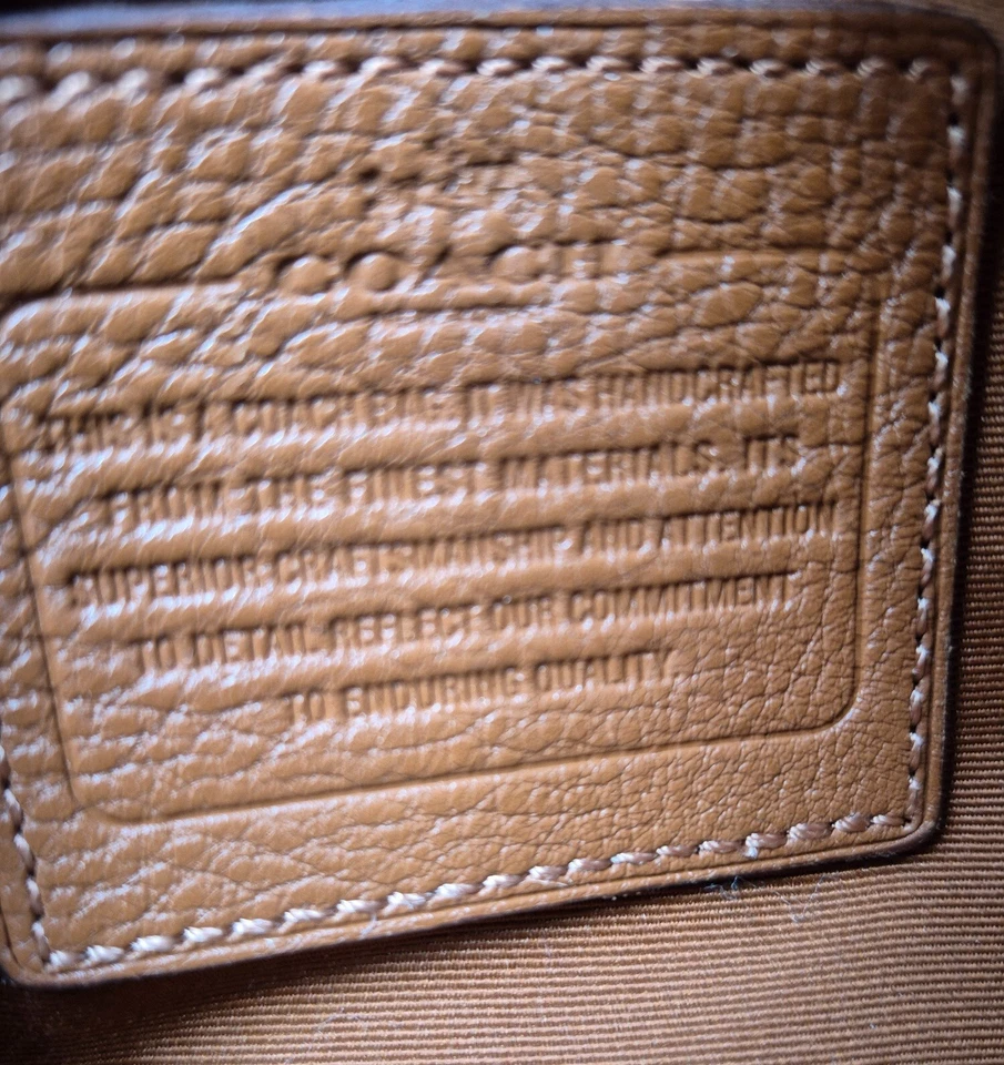 Auténtica Cartera de Cuero COACH #F36628 "E/W Celeste Convertible Hobo" en Marrón Sillín Foto 4 de 4