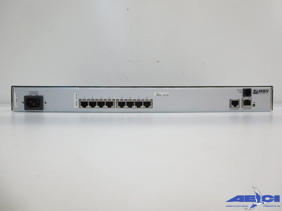 MRV LX-4008S-101AC IN-REACH LX SERIES SERVER, 8 PORTS, 100-240VAC, 1.0A, 50/60HZ - Image 3 of 4