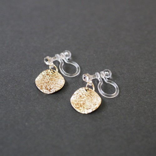 Clip On Earrings Invisible Dangle Gold Silver Small Coin Non Pierced Earrings - Picture 20 of 34
