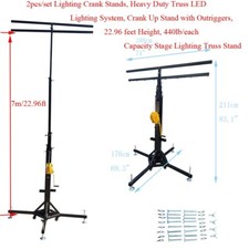 2pcs/set Lighting Crank Stands, 22.9FTHeavy Duty Truss LED Lighting System 550LB
