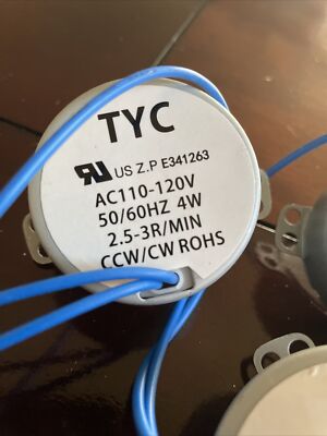 1Pack synchronous motor E341263 off arctic air tower fan 2 3rpm microwave 120v