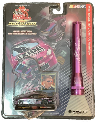 1999 Racing Champions #99 Jeff Burton Exide NASCAR 1:64 Under The Lights MAGLITE
