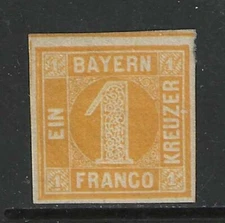 Germany States 1862 BAVARIA  1 Kreuzer issue  mint*,  $ 117.00